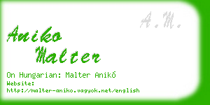 aniko malter business card